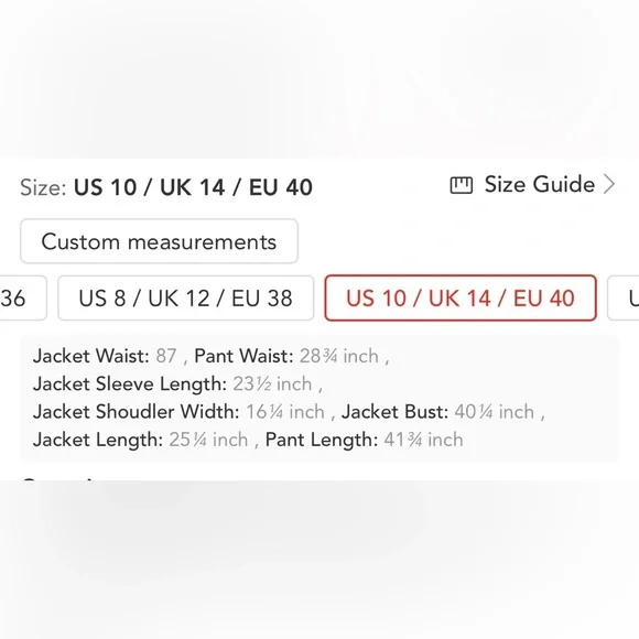 Women’s 2 Piece Suit Velvet - Picture 2 of 11